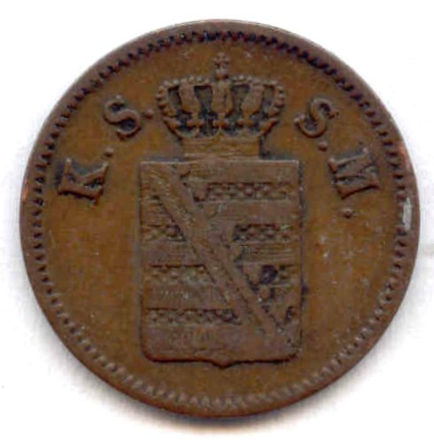 Friedrich August II., 1836-1854: 1 Pfennig 1853 F