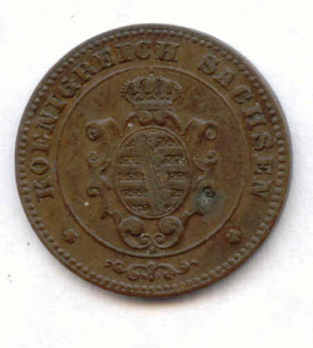 Johann, 1854-1873: 1 Pfennig 1873 B
