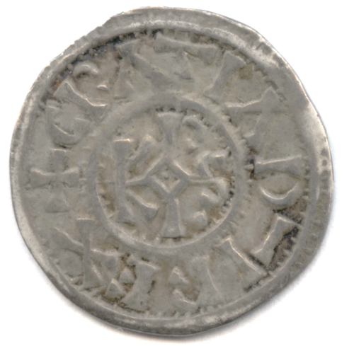 Karolinger: Karl d. Kahle, 843-877: Denar, Courgeon