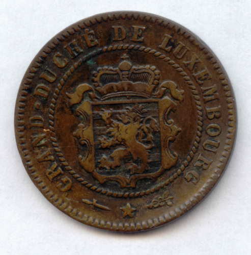 Wilhelm III., 1849-1890: 5 Centimes 1854. KM 22.1