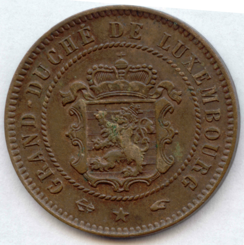 Wilhelm III., 1849-1890: 5 Centimes 1860A. KM 22.2