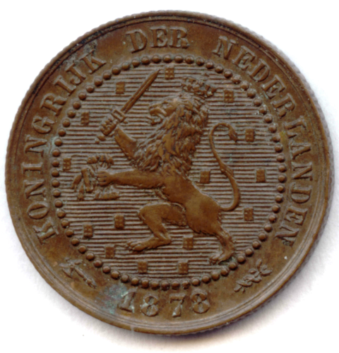 Wilhelm III., 1849-1890: 1 Cent 1878. KM 107