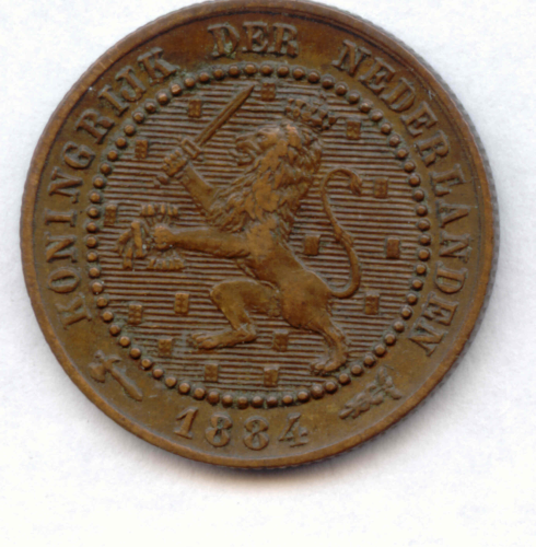 Wilhelm III., 1849-1890: 1 Cent 1884. KM 107