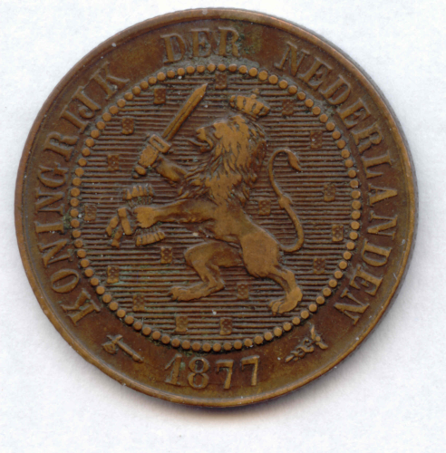 Wilhelm III., 1849-1890: 2½ Cents 1877. KM 108