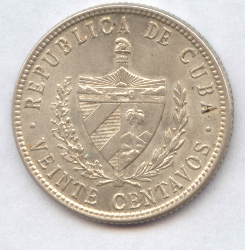 Kuba: 20 Centavos 1948. KM 13.2