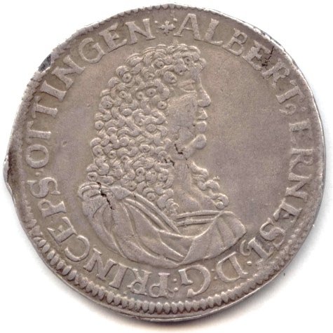 Albert Ernst, 1659-1674-1683: Gulden 1676
