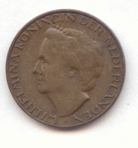 Wilhelmina, 1890-1948; 1 Cent 1948. KM 175