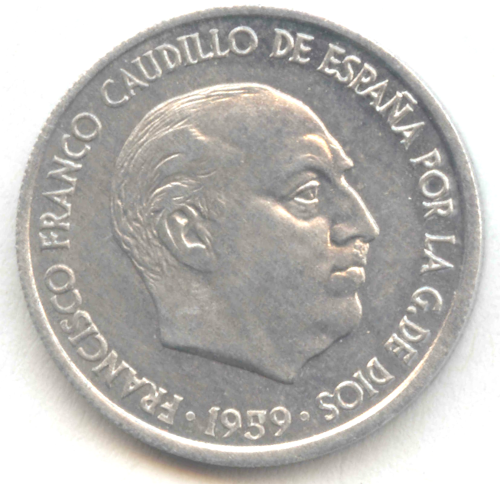 Nationalregierung unter Franco, 1939-1947-1975: 10 Centimos 1959