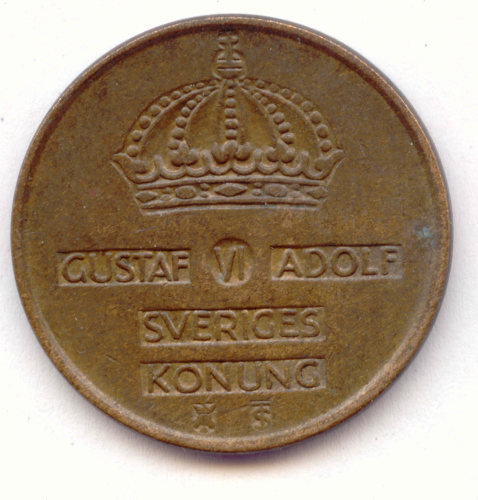 Gustav VI., 1950-1973: 5 Öre 1956 TS