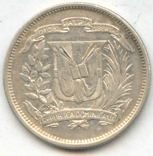 Dominikanische Republik: 25 Centavos 1937. KM 20