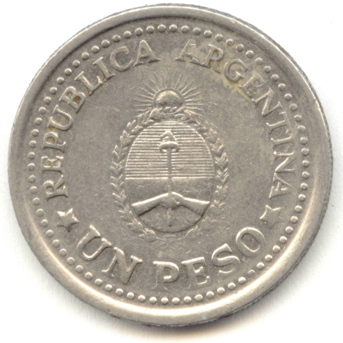 Argentinien: Peso 1960 a. d. 150. Jahrestag span. Vizekönigreich. KM 58