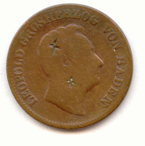 Leopold, 1830-1852: 1 Kreuzer 1851mit Punzierungen