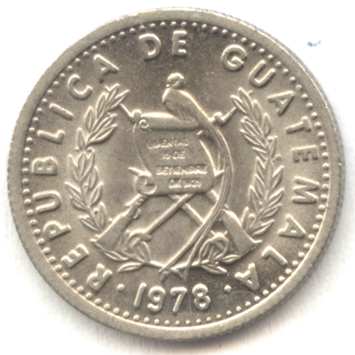 Guatemala: 5 Centavos 1978. KM 276.1