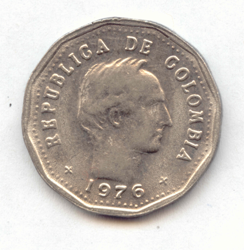 Kolumbien: 50 Centavos 1976. KM 244.1
