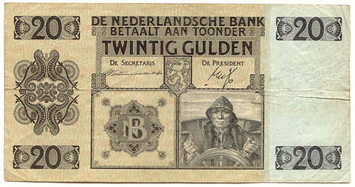 Niederlande: P-44: 20 Gulden 1938