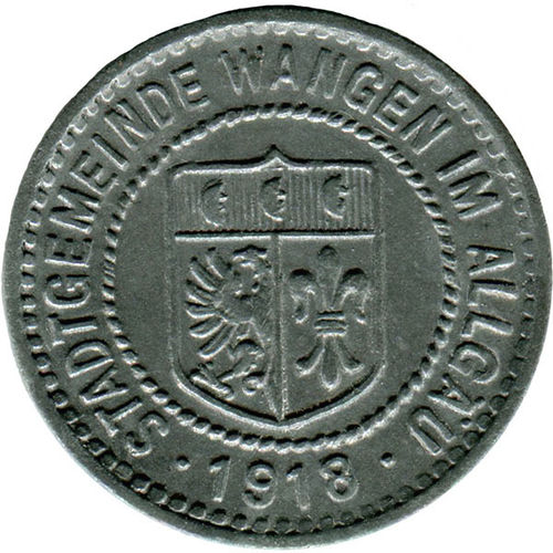 Wangen (Württemberg), Stadtgemeinde: 5 Pf 1918. F. 572.1