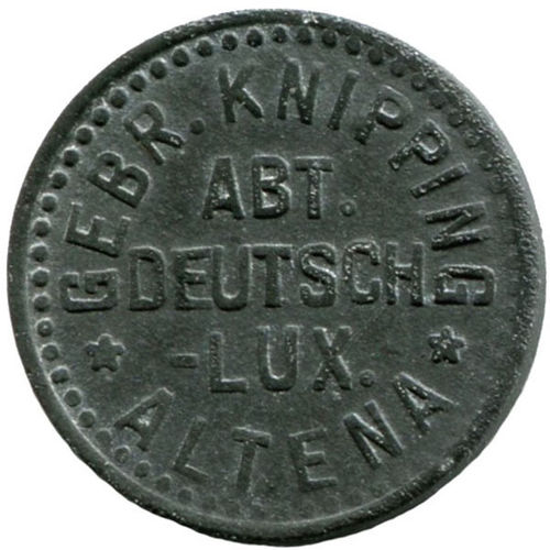 Altena (Westfalen): Gebr. Knipping Abt. Deutsch-Lux.: 5 Pf o. J.