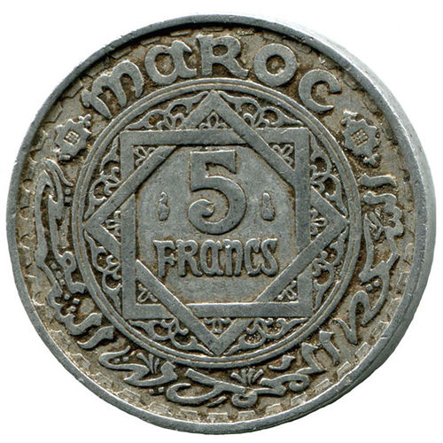 Marokko: 5 Francs 1370 AH (1950)