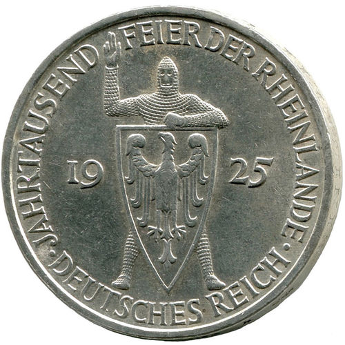 J. 322: 5 RM 1925 D: 1.000 Jahre Rheinlande. vz