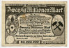 MOERS, Verein der Bergwerke am linken Niederrhein: 20 Mio. Mk. 15.9.1923