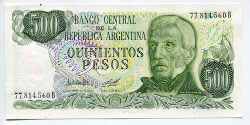 Argentinien: P-303c: 500 Pesos (1977-78)
