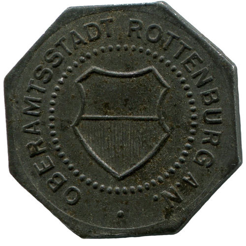 Rottenburg/N. (Württemberg), Oberamtsstadt  10 Pf 1918. F. 455.1