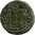 CONSTANTIN I., 306-324-337: Follis, barbarisierte Imitiation