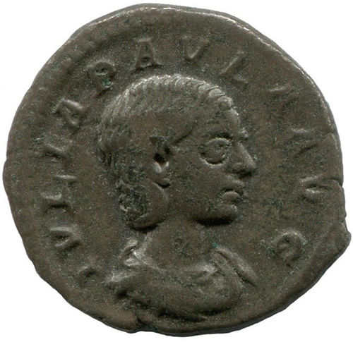 JULIA PAULA unter ELAGABAL, 218-222: Denar, Rom