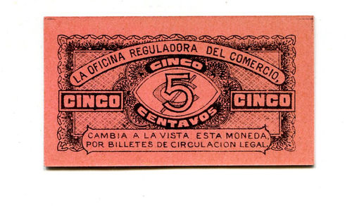 Mexiko: P-S1143: 5 Centavos (o. J.) Regionalausgabe Zacatecas