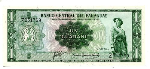 Paraguay: P-193b: 1 Guarani (1963)