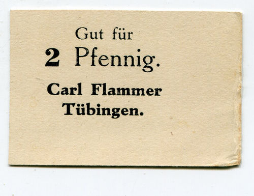 TÜBINGEN, Carl Flammer: 2 Pf (1920)