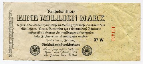Ro. 92b: 1 Mio. Mark 25.7.1923