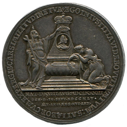 Christian Ernst, 1729-1745:  Medaille 1745 auf seinen Tod