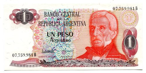 Argentinien: P-311: 1 Peso Argentino (1983-85)