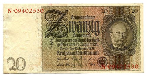 Ro. 174a: 20 Reichsmark 22.1.1929