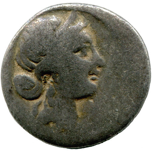 C. JULIUS CAESAR, 100-44 vor. Denar, afrikanische Mzst. 47/46 v.