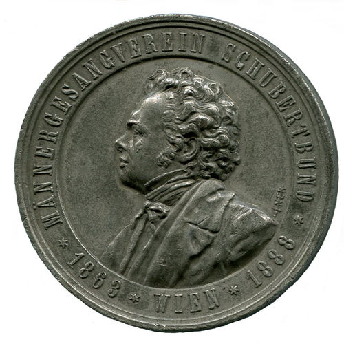 Schubert, Franz (1797-1828) Schubertbund Wien zum 25jährigen Jubiläum 1888