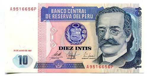 Peru: P-129: 10 Intis 1987
