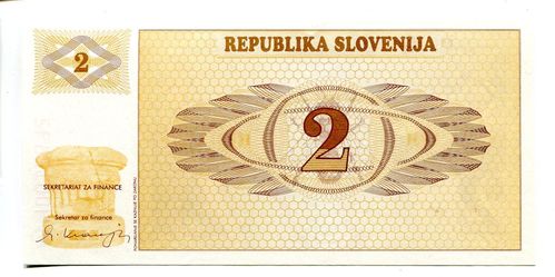 Slowenien: P-2a: 2 Tolarjev (1990)