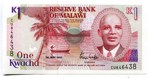 Malawi: P-23: 1 Kwacha 1992