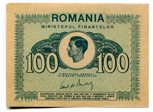 Rumänien: P-78: 100 Lei 1945
