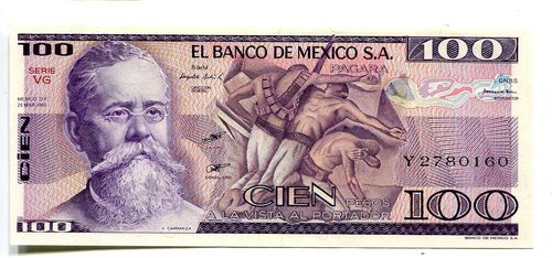 Mexiko: P-74c: 100 Pesos 1982