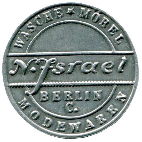 Berlin: N. Israel: Briefmarkenkapselgeld 5 Pf o. J.