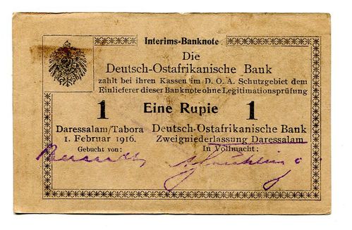 Ro. 929h: 1 Rupie 1.2.1916