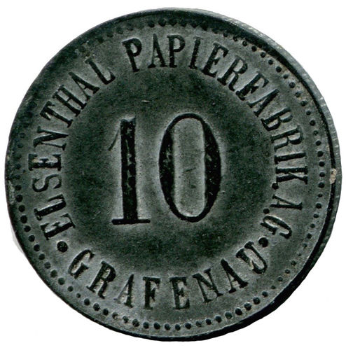 Grafenau (Bayern), Elsenthal Papierfabrik): 10 Pf o. J. M. (2022) 11738.2